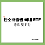 국내 탄소배출권 ETF 4종목 종류 및 전망