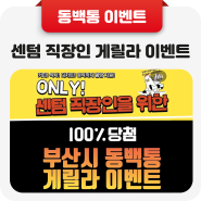 동백통 ONLY 게릴라 이벤트, 한글날 이벤트