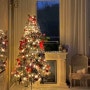 우리집 펜트하우스 크리스마스 트리 장식과 전기벽난로 풍경❤️