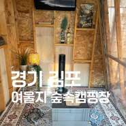 김포 여울지 숲속캠핑장 쉼 오두막 에서 감성캠핑 즐기기