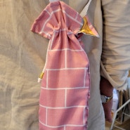 매듭가방 2022 - 길쭉한 현수막 파우치.