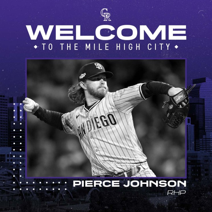 피어스 존슨 (Pierce Johnson)과 계약을 맺은 콜로라도 로키스 : 네이버 블로그