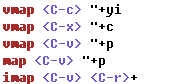 VIM에서 CTRL c, CTRL v 키 매핑하기 : 네이버 블로그