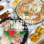 속초 애견동반식당 대포항 대게 맛집 어촌회센터!