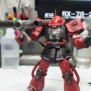 [RG 02] MS-06S ZAKU II (샤아 전용 자쿠2) 풀도색+LED 완성