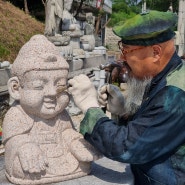 인사동 작품 전시회 천진불,나한상 무암 이조형 제작과정