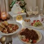 밀키트로 준비한 크리스마스 홈파티 :: 에드워드권 트러플 페퍼 스테이크&푸드어셈블 월터감바스 알 하이요&피아크 눈사람 케이크