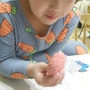 잔망루피 딸기크림떡 맛있당!