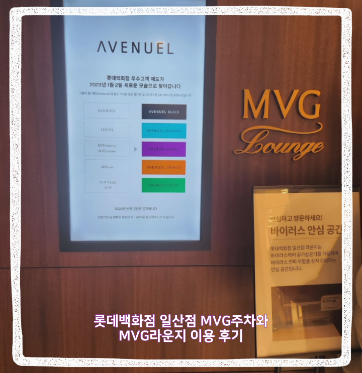 롯데백화점 일산점 MVG 주차와 MVG 라운지 이용 후기 : 네이버 블로그