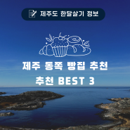 제주 동쪽 빵집 추천 Best 3