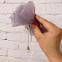 보글보글공방 육아맘 꽃한송이핀 보라빛 집게핀 리본 헤어핀