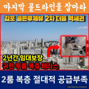 김포 골든루체뷰2차 구래동 오피스텔 투룸 더블역세권