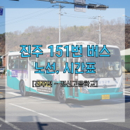 [진주시내버스] 진주 151번 버스 노선, 운행시간표 (23.04.11)