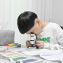 어린이현미경 포커스 듀얼 LED 휴대용 현미경 초등학생선물 추천