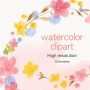 [엣시] 봄꽃 리스 화환일러스트 클립아트 그림 판매