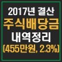 2017년 결산 주식배당금 내역 정리와 생각[455만원, 2.3%]