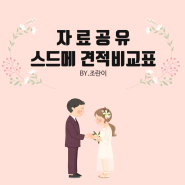 [견적공유] 2023년 결혼준비 예산참고용 스드메 업체별 견적비교표 (스튜디오 드레스 메이크업 견적공유)