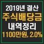2019년 결산 주식배당금 내역 정리와 생각 [1100만원, 2.0%]