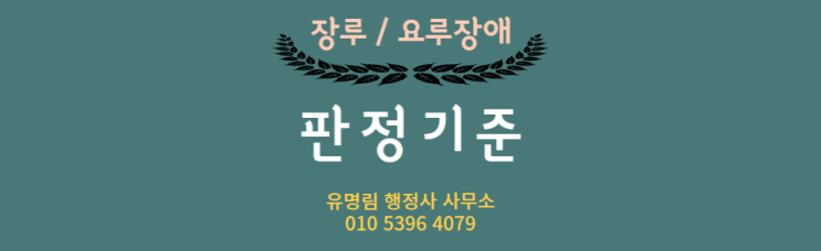 장루장애 요루장애의 판정기준 및 구비서류, 이의신청과 행정심판 : 네이버 블로그