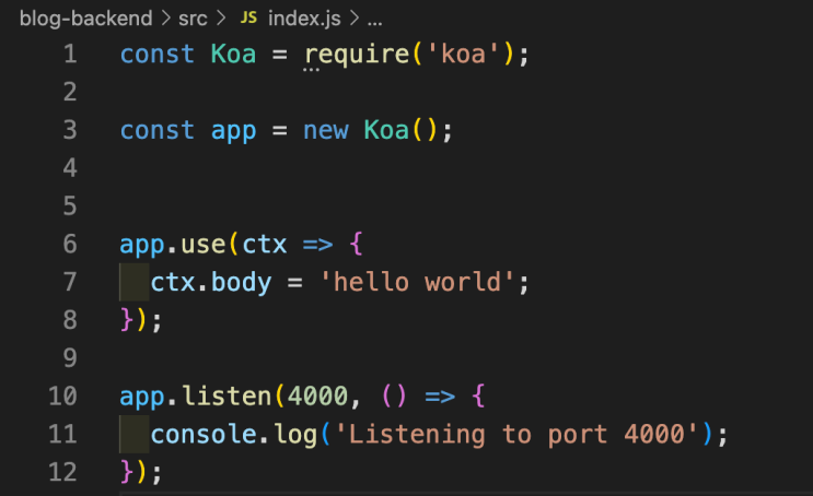백엔드 프로그래밍: Node.js의 Koa 프레임워크 : 네이버 블로그