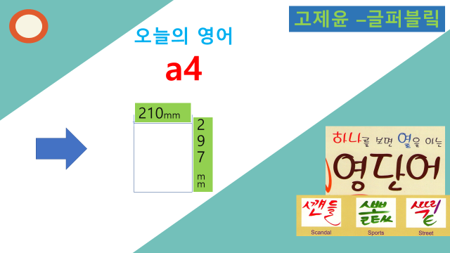 a4 사이즈, a4 size, 에이포 용지 크기, 종이 크기, 숫자 four, 전통 한지, 고제윤 글자(새한글) : 네이…