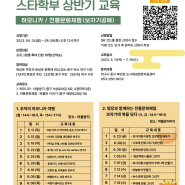 2023년 북성문화대학 스타학부 상반기 교육 모집(~05. 09.)