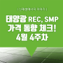[쏘네] 4월 4주차 태양광 REC, SMP 가격 동향