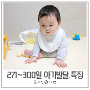 생후 9개월 아기(271~300일) 발달, 이유식양, 간식, 수면시간