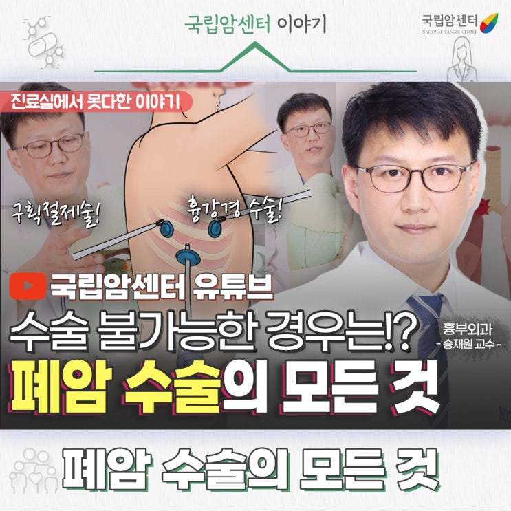 흉강경? 구획절제? 기본부터 심화 내용까지! 폐암 수술의 모든 것 I 폐암 수술 명의 국립암센터 폐암센터 흉부외과 송재원 ...