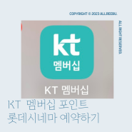 KT 포인트 사용처 그중 롯데시네마 VIP 초이스로 영화예약하기