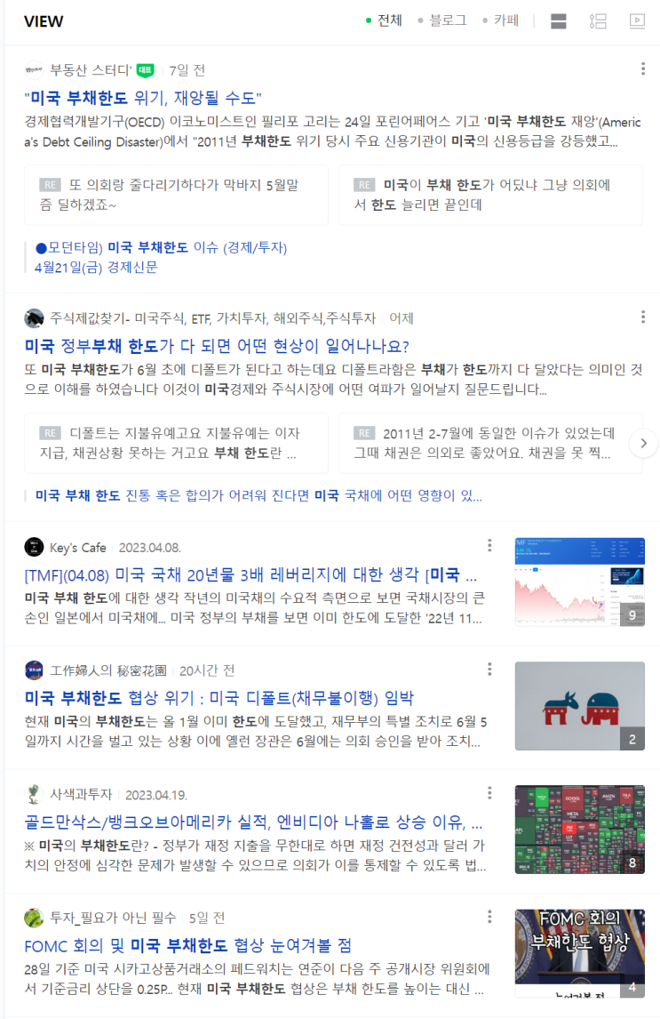 미국 부채한도 도달: 증액 협상 중.. (벌써 몇번째람 안지겹나) : 네이버 블로그