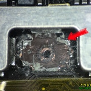 아이패드 PCB복원 보드수리, 프로5세대 12.9 스크류홀 파손되어 전원 안켜짐