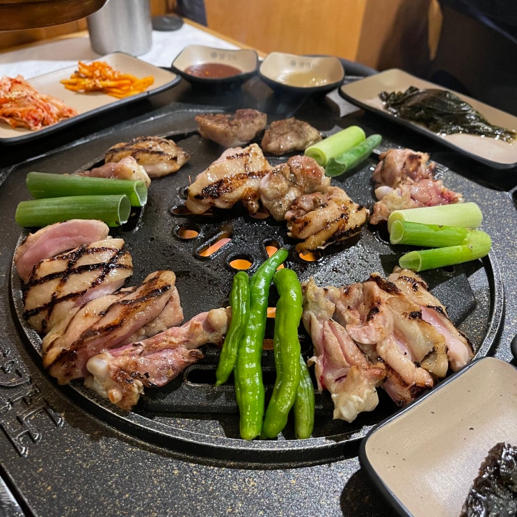 팔각도 목동본점의 촉촉한 숯불 닭갈비와 쫄깃쫄깃 간장 닭 목살+냉 메밀국수, 팔리니 리몬첼로 하이볼(오목교고기집, 하이볼 맛집 ...