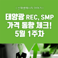 [쏘네] 5월 1주차 태양광 REC, SMP 가격 동향