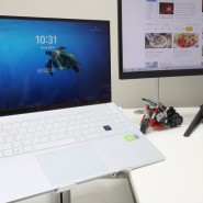 높이조절 노트북 거치대 제이굿즈 NS2, 듀얼 모니터 화면으로 편리하게!