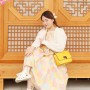 패션블로거 YR LOOK 718 데일리룩 / 리본포인트 코지한 옐로우 원피스룩
