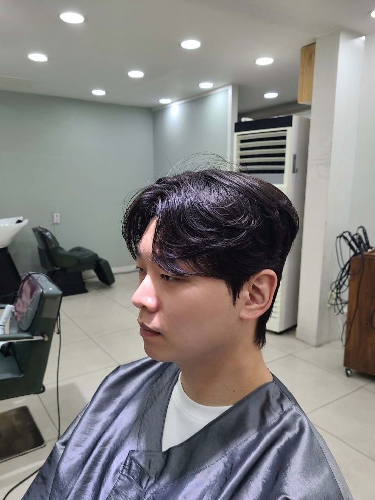 남자 짧은 리프컷 세미 리프펌 옆머리 뒷머리 다운펌 : 네이버 블로그
