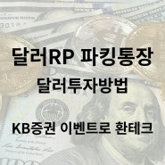 달러 투자 방법/ 달러 RP/ 파킹 통장/ KB증권 수수료없이 환테크 하기