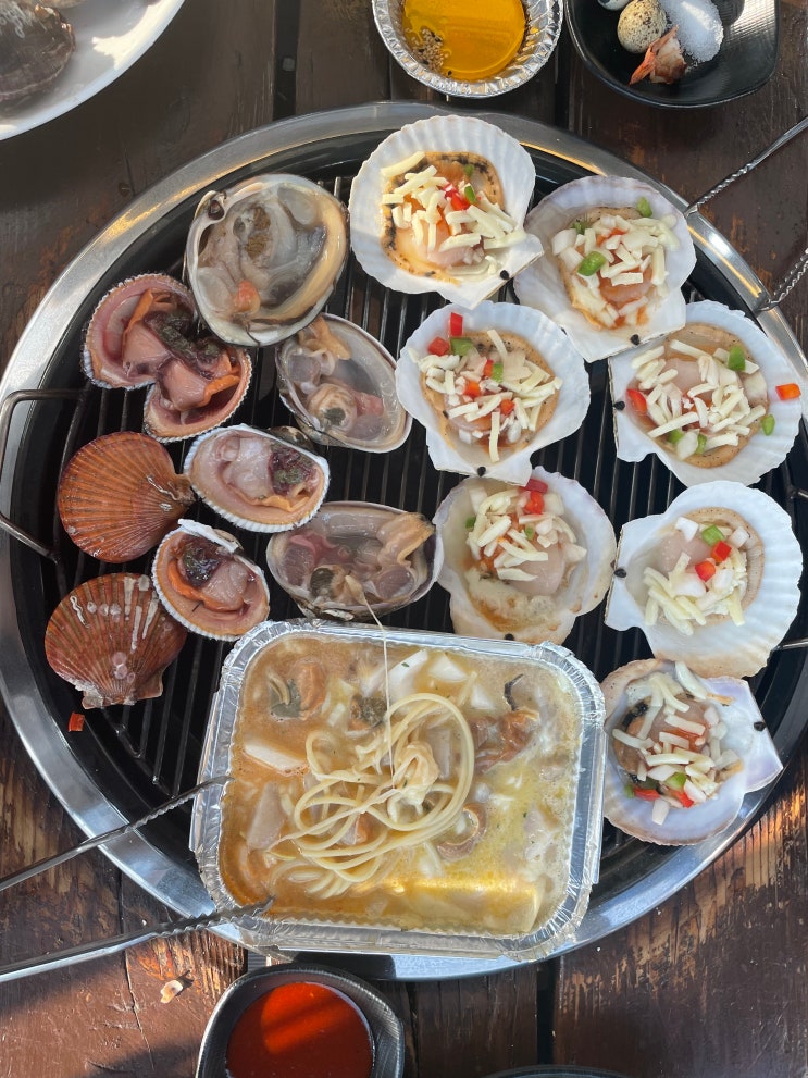 꼬니네 회 조개구이 식당 왕산해수욕장맛집 을왕리 맛집 조개구이 커플 SET 먹고 왔어요 : 네이버 블로그