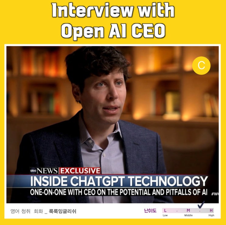 [실전영어|이슈] Interview with Open AI CEO ||룩룩잉글리쉬 : 네이버 블로그
