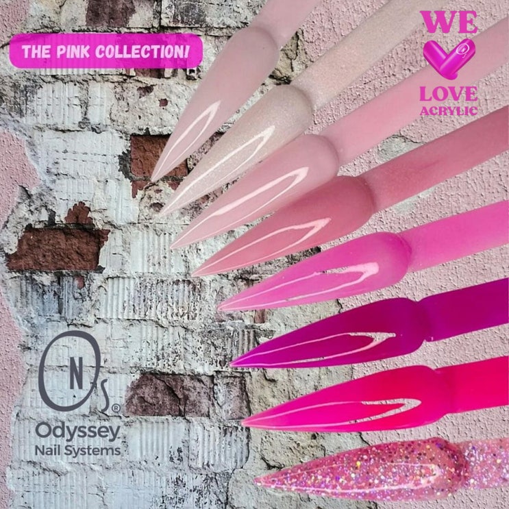 (출시) ONS 더 핑크 컬러 아크릴 컬렉션 - Odyssey Nail Systems The Pink Colored ...