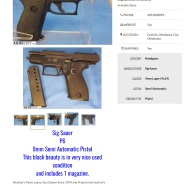 독일 경찰 민간 불하 독일제 시그사우어 P6 (P225) 권총 가격 500달러에 판매중