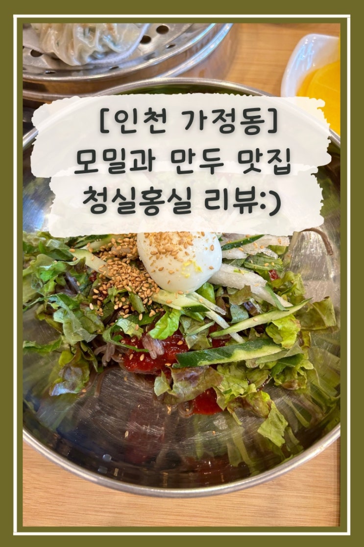 [인천 가정동] 모밀국수와 만두 맛집 ‘청실홍실’ 루원직영점 신규 오픈! : 네이버 블로그