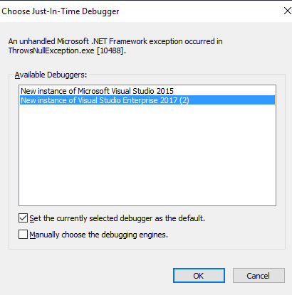 자식 프로세스 디버깅하기 JIT Just in time debug : 네이버 블로그