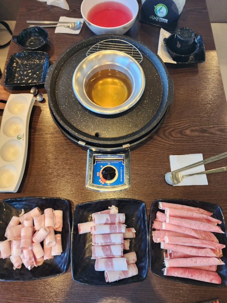 부산롯데월드근처 맛집... 있는 샤브쌈주머니 오시리아점