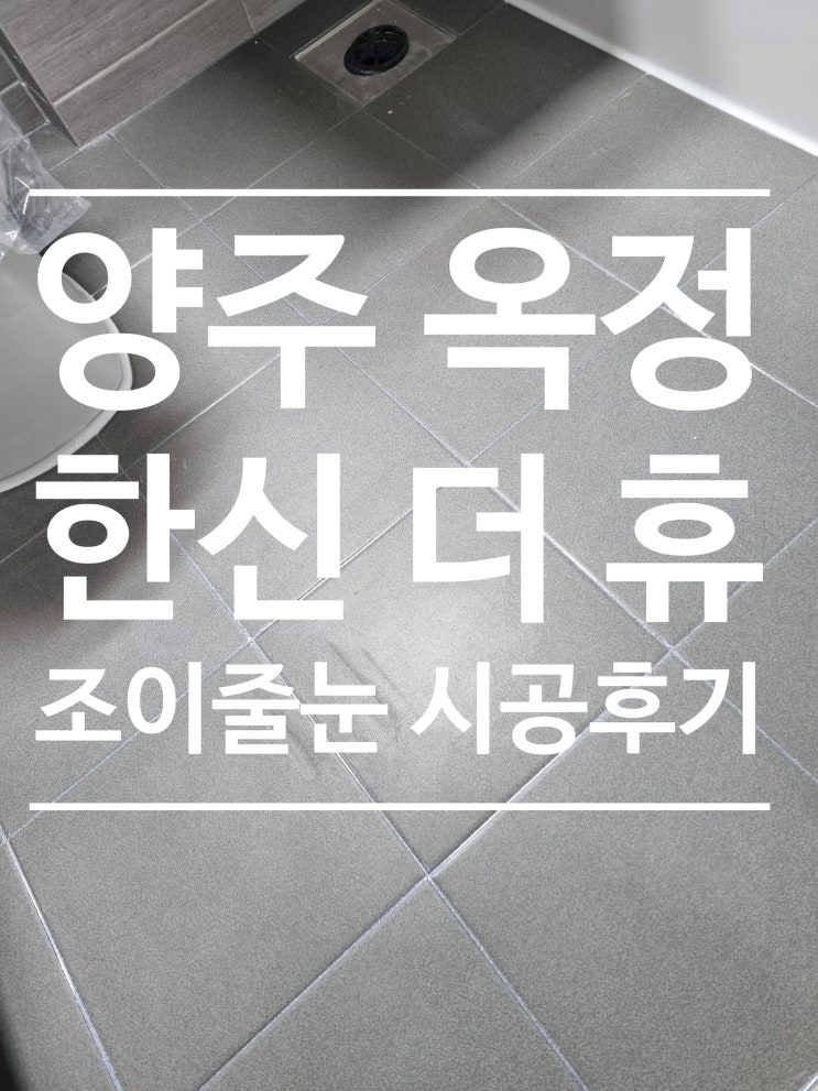 양주 옥정 한신더휴 대표 시공 사진