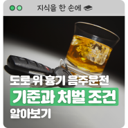 도로 위 흉기 음주운전! 기준과 처벌 조건 알아보기 (Feat. 전동킥보드 & 자전거)