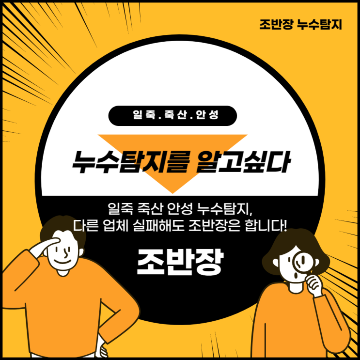 일죽 죽산 안성 누수탐지, 다른 업체 실패해도 조반장은 합니다! : 네이버 블로그