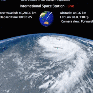 괌을 덮은 강력한 슈퍼태풍 '태풍 마와르'를 우주에서 보다