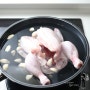 찹쌀 닭죽 끓이는법 (마늘 필수 간단한 닭백숙 만들기)